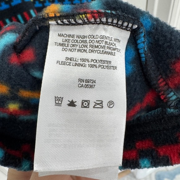 Columbia Women's Fleece Jacket Colorful Fair Isle Print Full Zip Size L - Picture 6 of 6